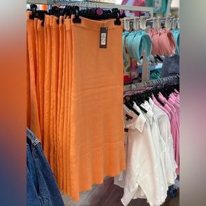 Orange ribbed skirt size s (6-8) originally from primark